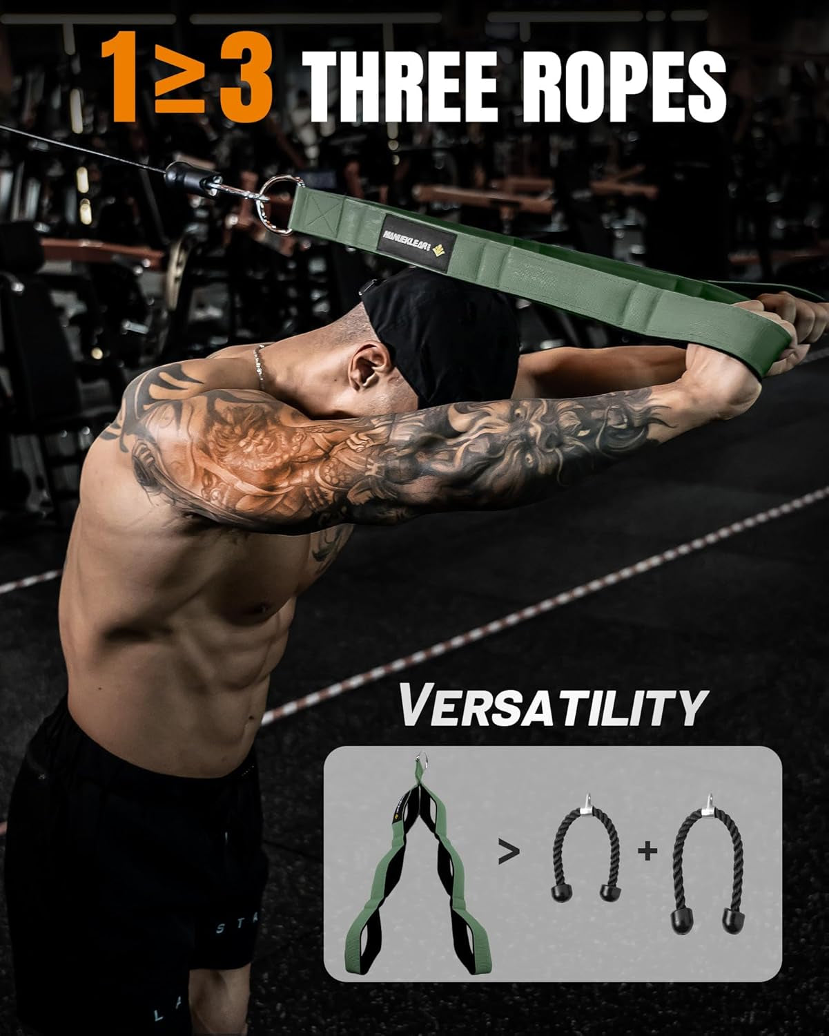 MANUEKLEAR Tricep Rope Cable Attachment Handles