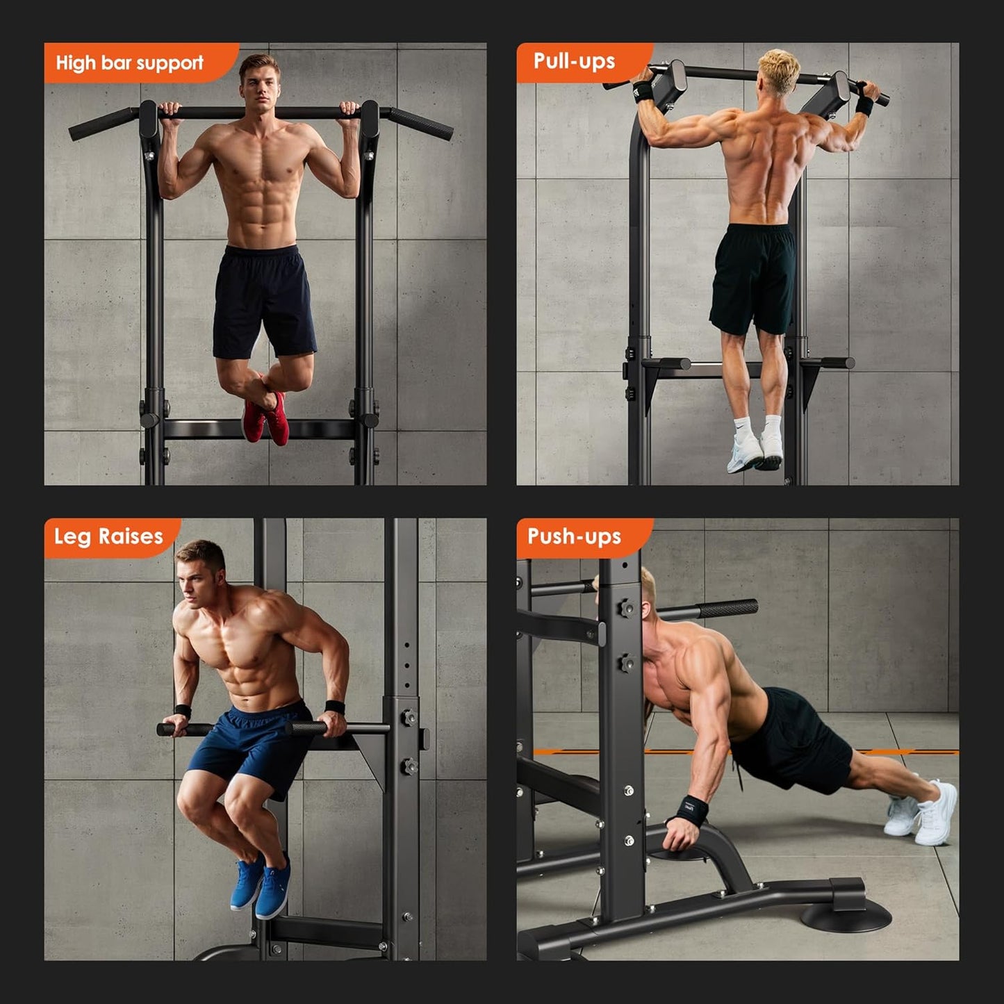 Power Tower Dip Station Pull up Bar for Home Gym