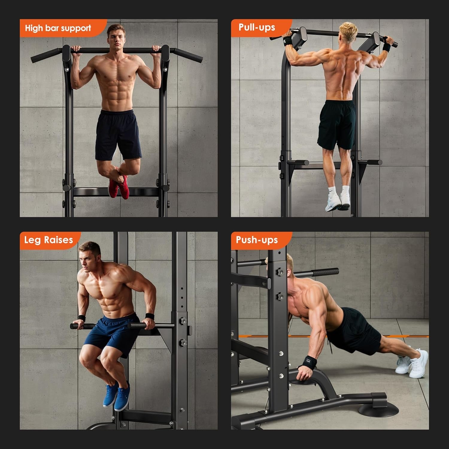 Power Tower Dip Station Pull up Bar for Home Gym