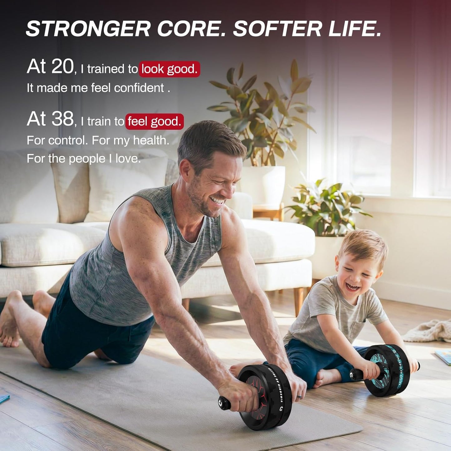 VINSGUIR Ab Roller Wheel, Abs & Core Workout Equipment for Home Gym