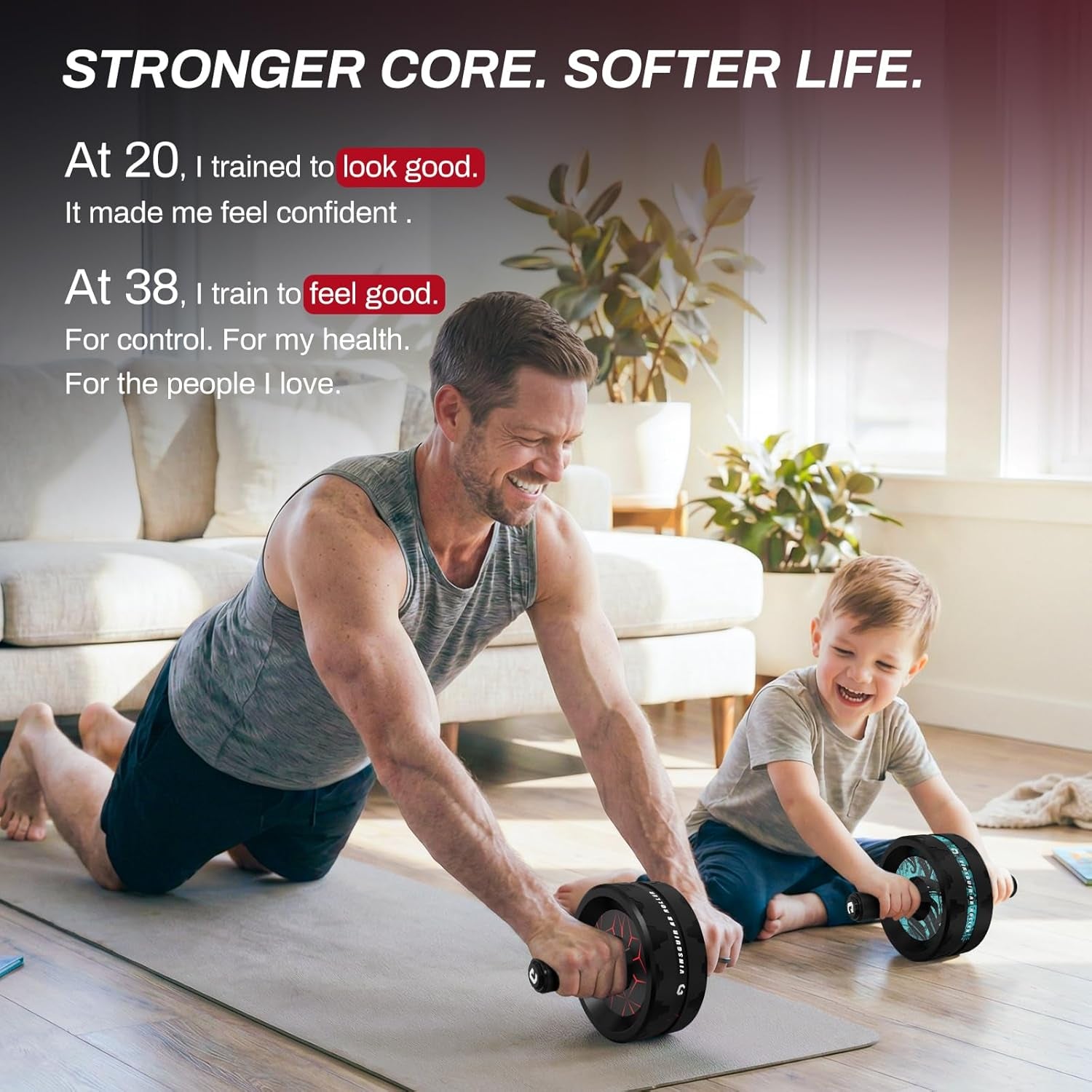 VINSGUIR Ab Roller Wheel, Abs & Core Workout Equipment for Home Gym