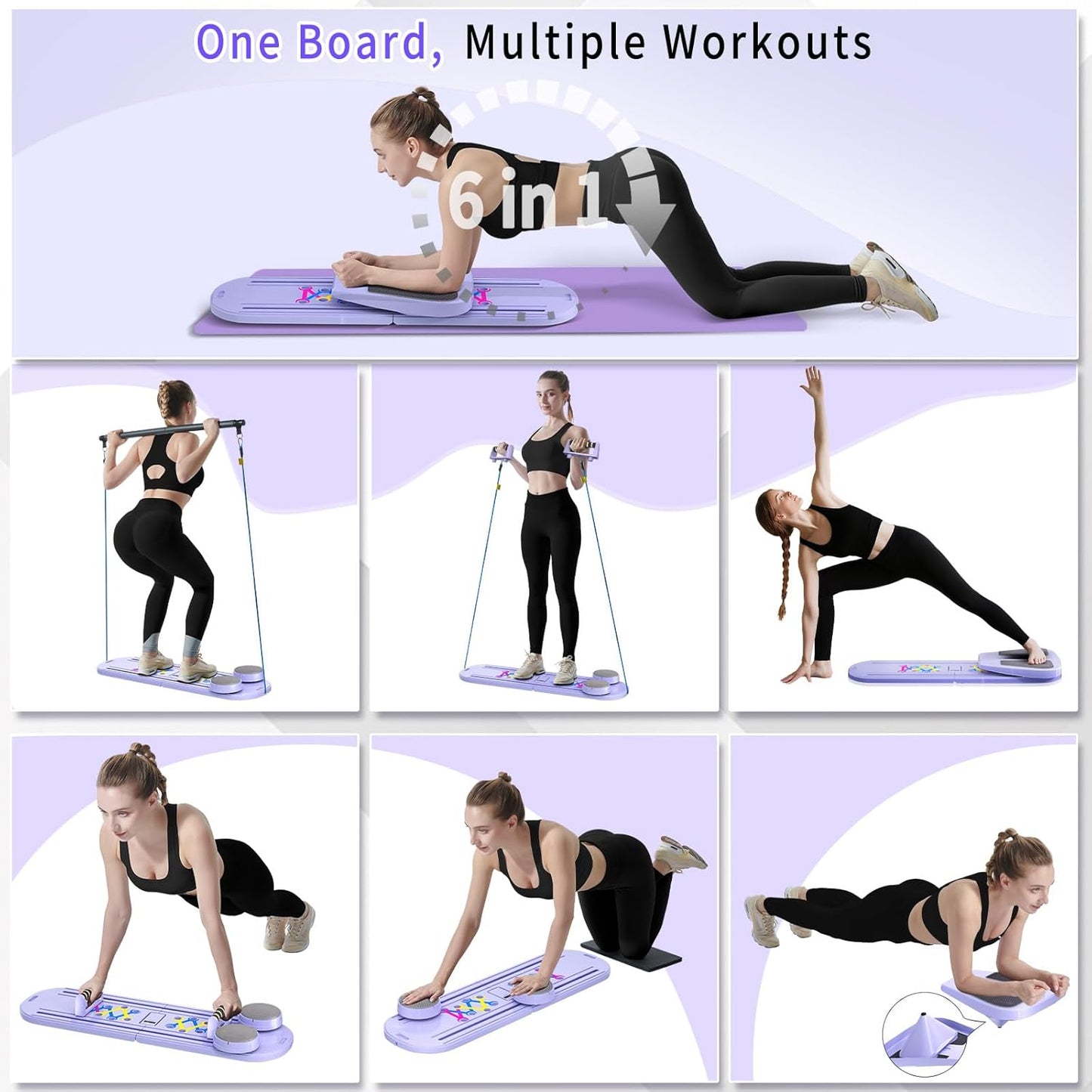 ORWIPO Foldable Pilates Reformer Set for Home Workout