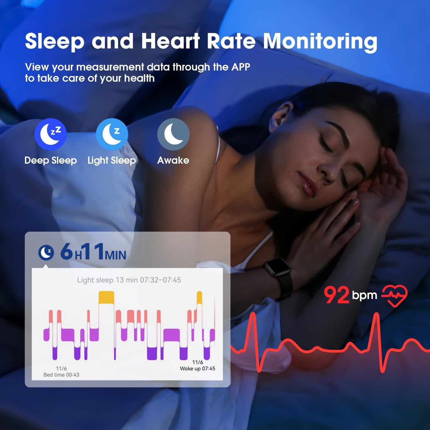 Fitness Tracker Watch with Heart Rate Monitor