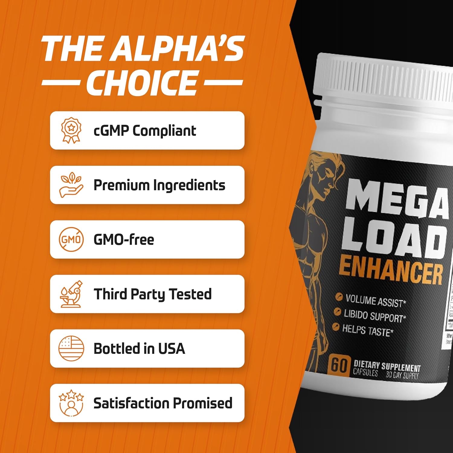 Mega Load Enhancer - Semen Fertility Booster Supplement for Men