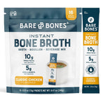 Classic Chicken Bone Broth Instant Powdered Mix Packets | 5G Collagen | 10G Protein | Keto & Paleo Friendly
