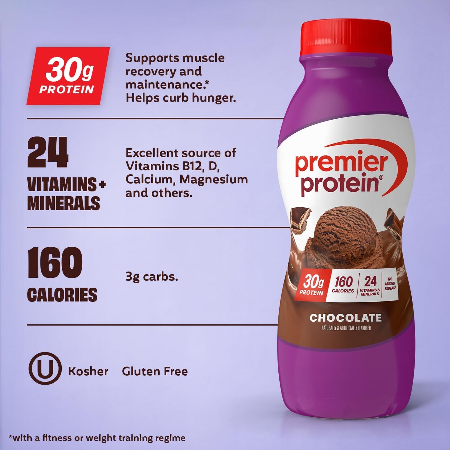 Premier Protein Shake, Chocolate, 30G Protein, 11.5 Fl oz, 12 Pack