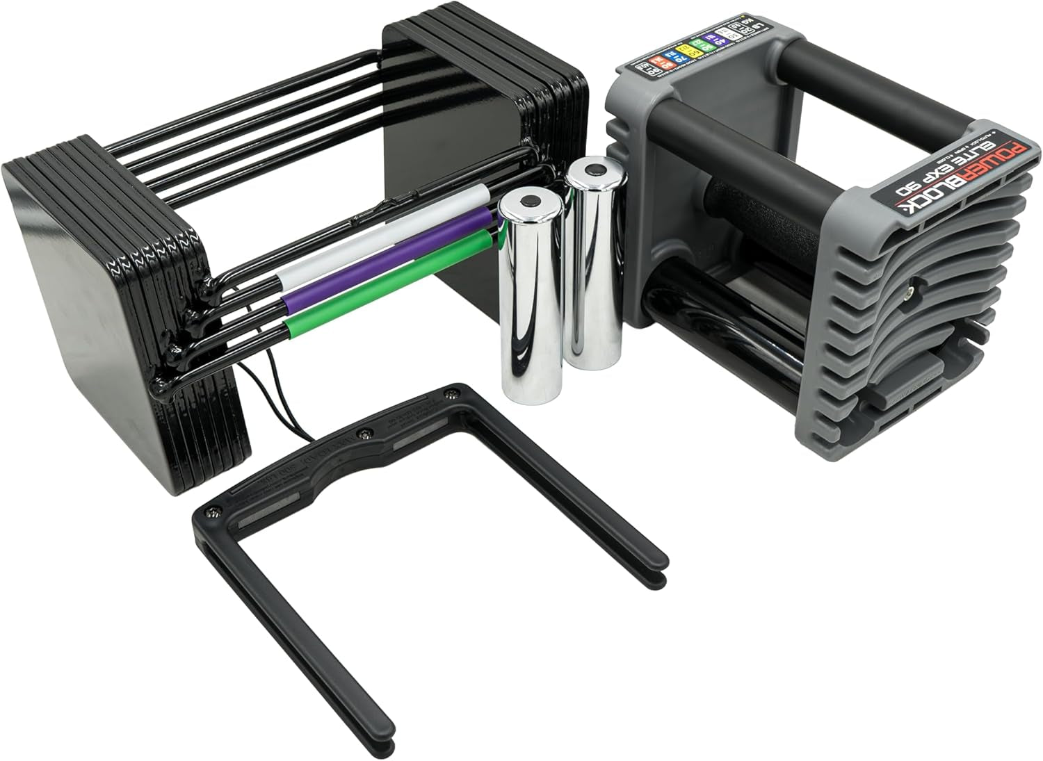 PowerBlock Elite EXP Adjustable Dumbbells, Sold in Pairs, 5-50 Lb. Dumbbells