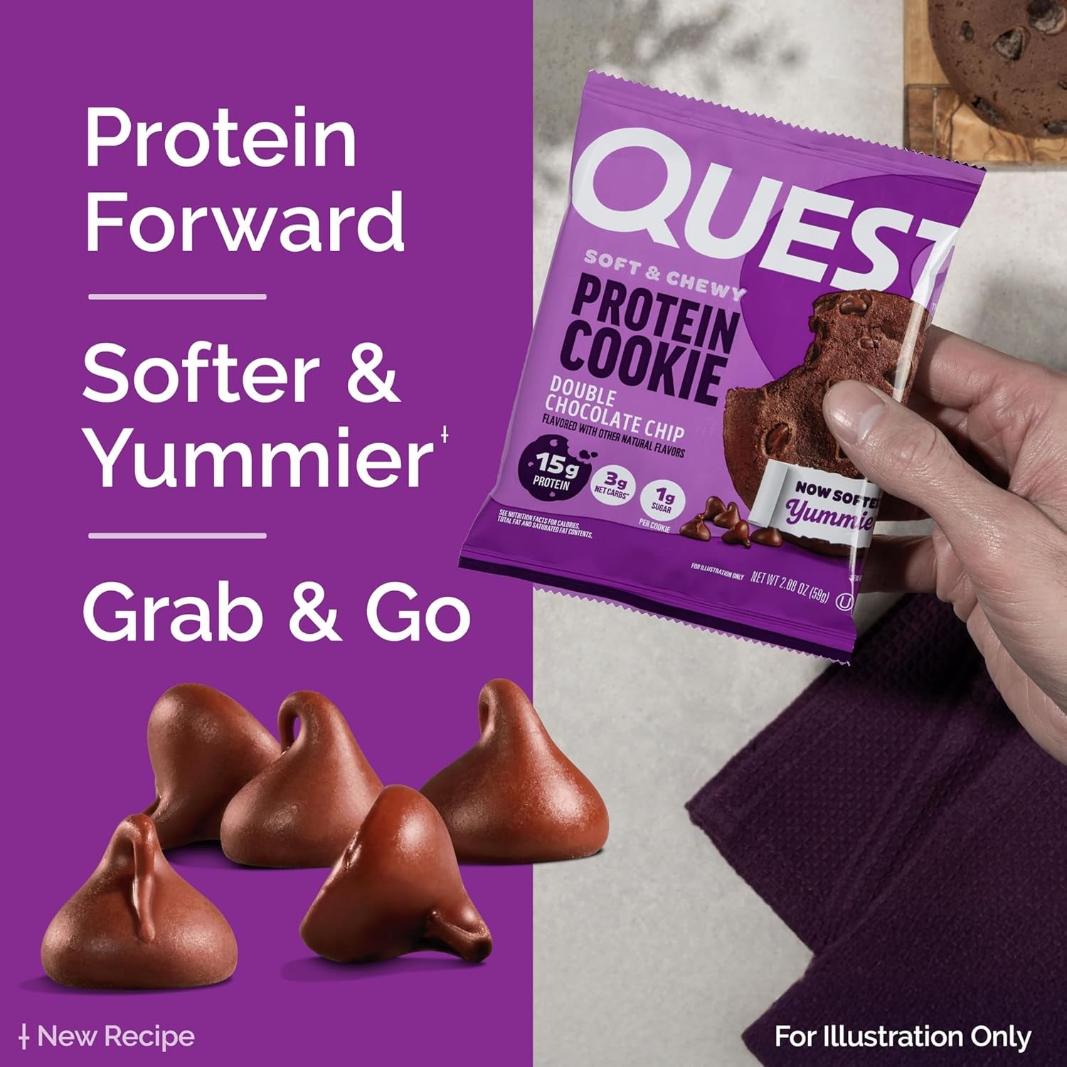 Quest Nutrition Double Chocolate Chip Protein Cookie 12 Cookies
