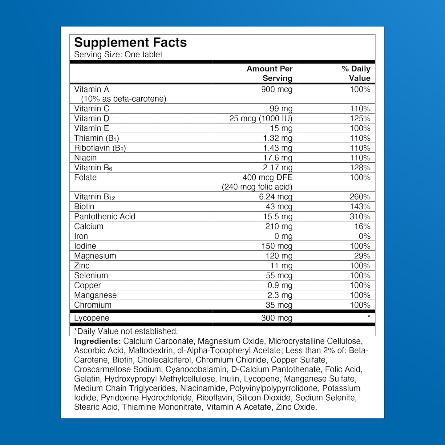 One A Day Multivitamin for Men - Daily Mens Multivitamins