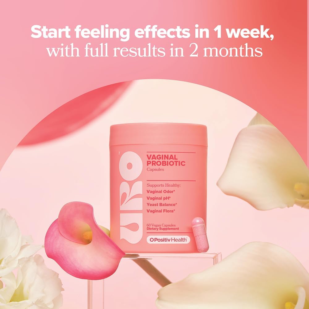 O Positiv URO Vaginal Probiotics for Women pH Balance with Prebiotics & Lactobacillus