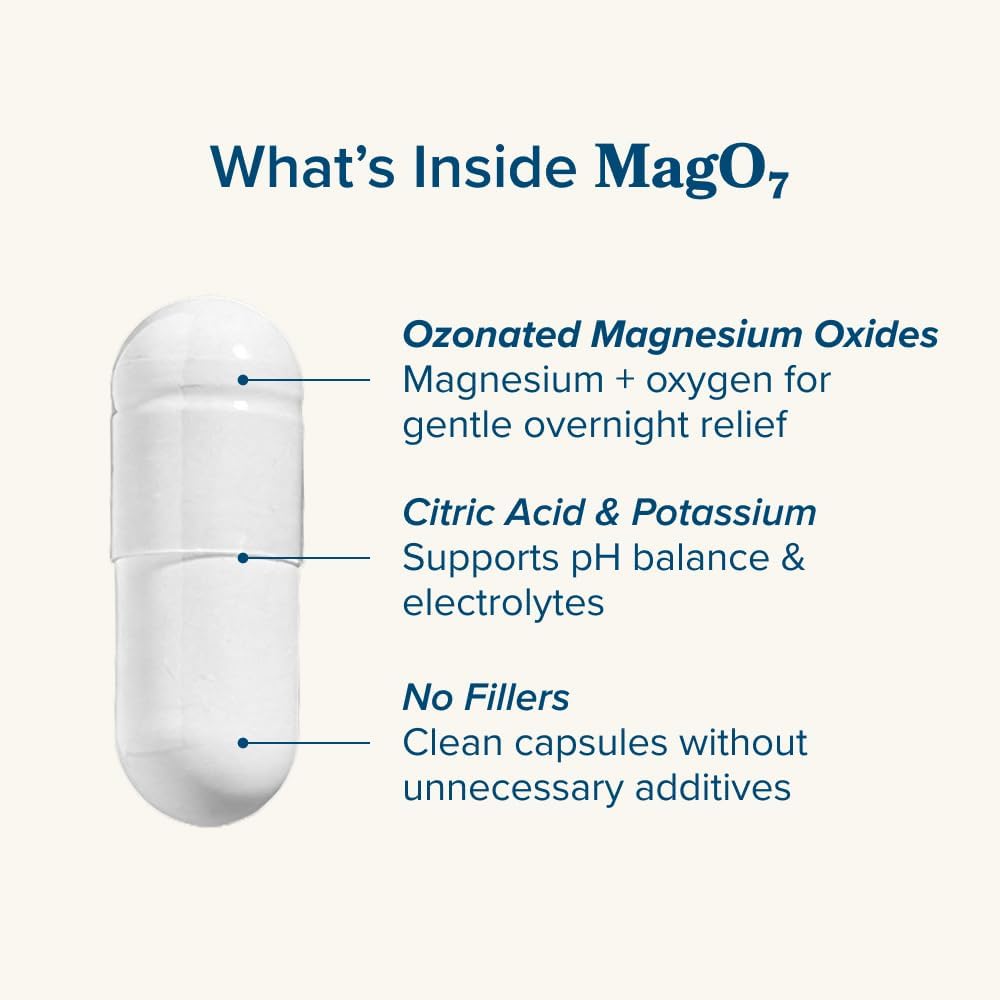 nbpure MagO7 Oxygenated Magnesium Digestive Wellness Capsules for Adults