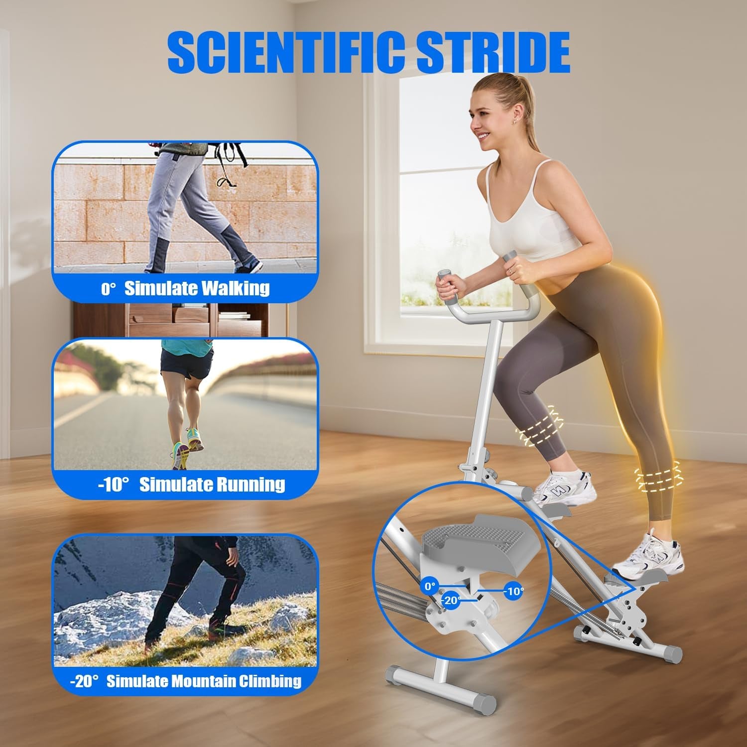 Steppers for Exercise at Home with Handlebar