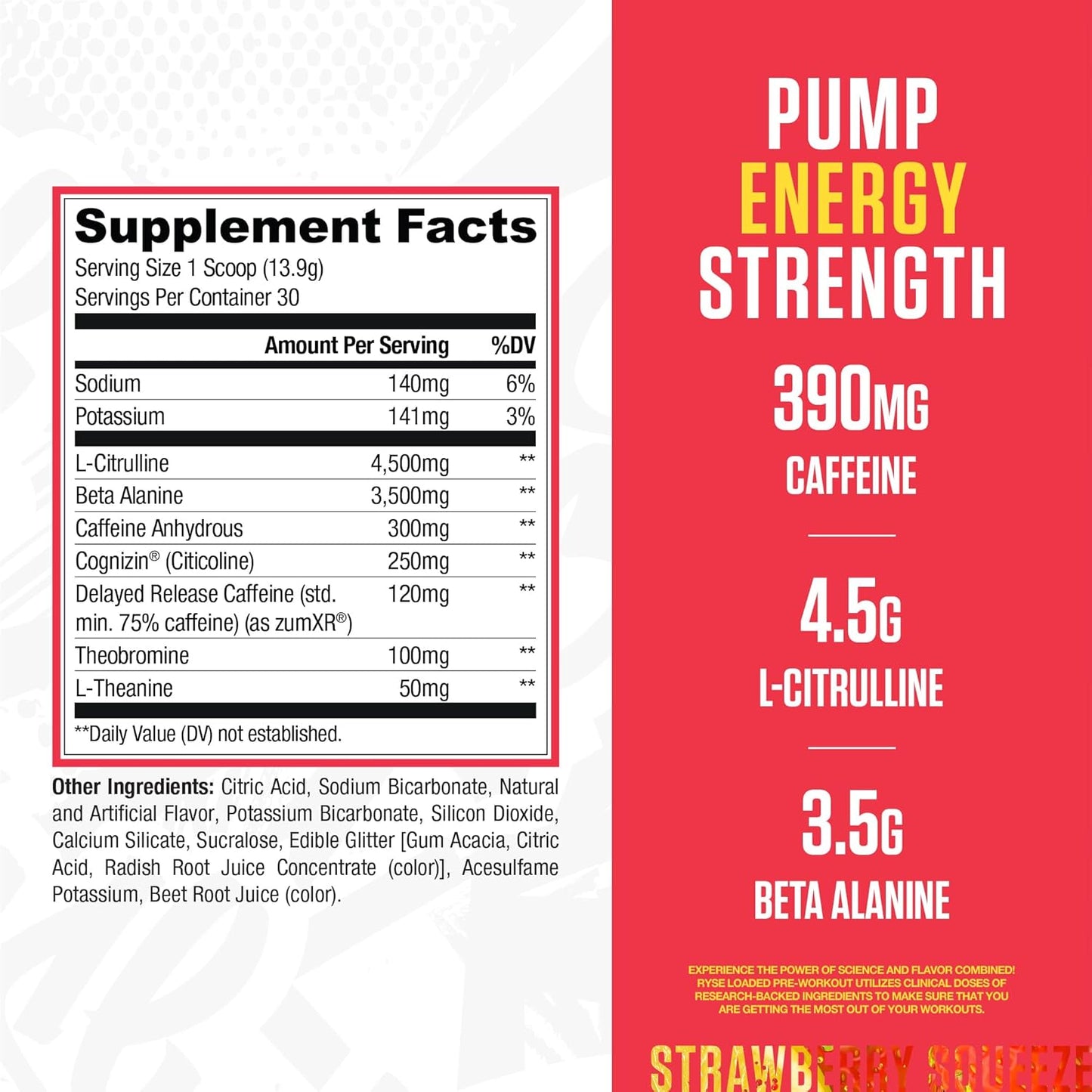 RYSE Loaded Pre Workout Powder