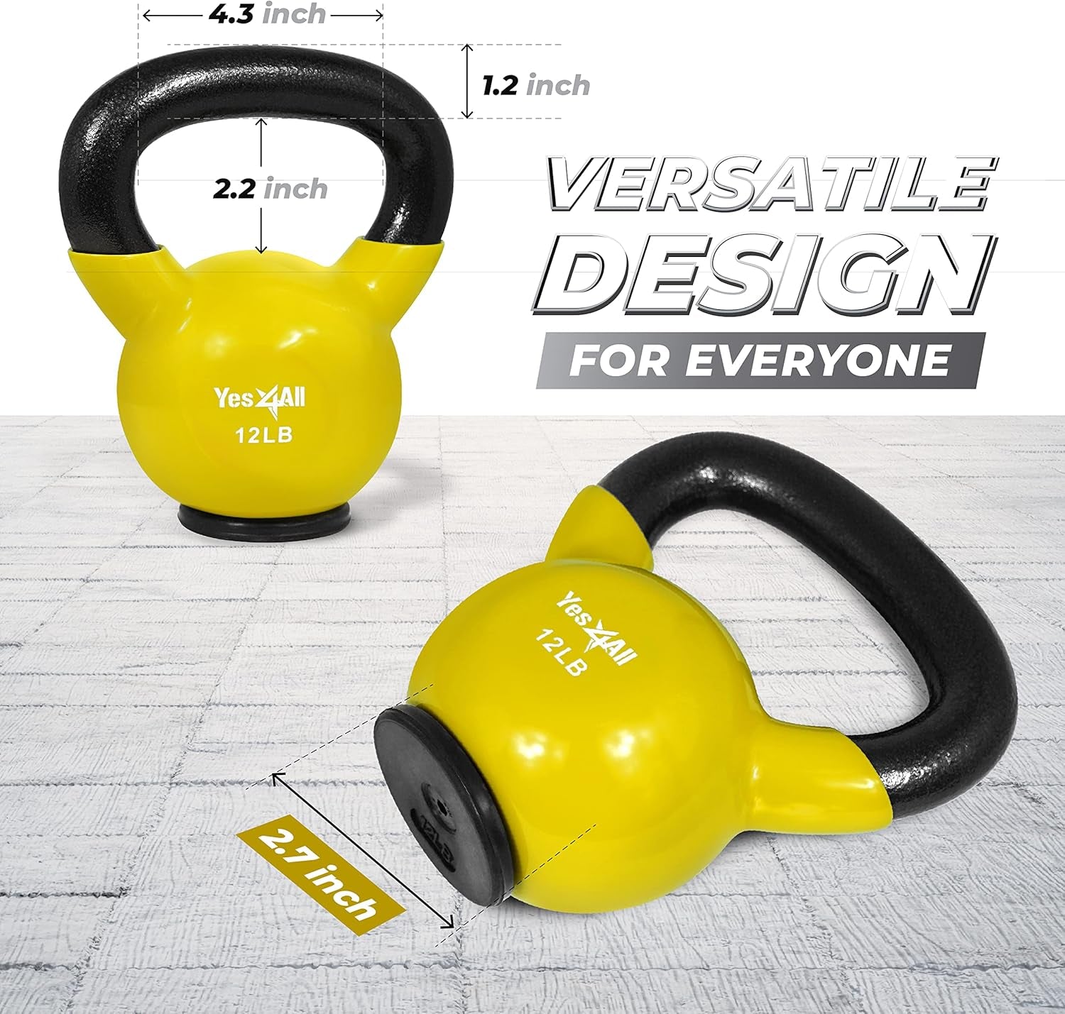 12 Pound Vinyl Coated Kettlebell