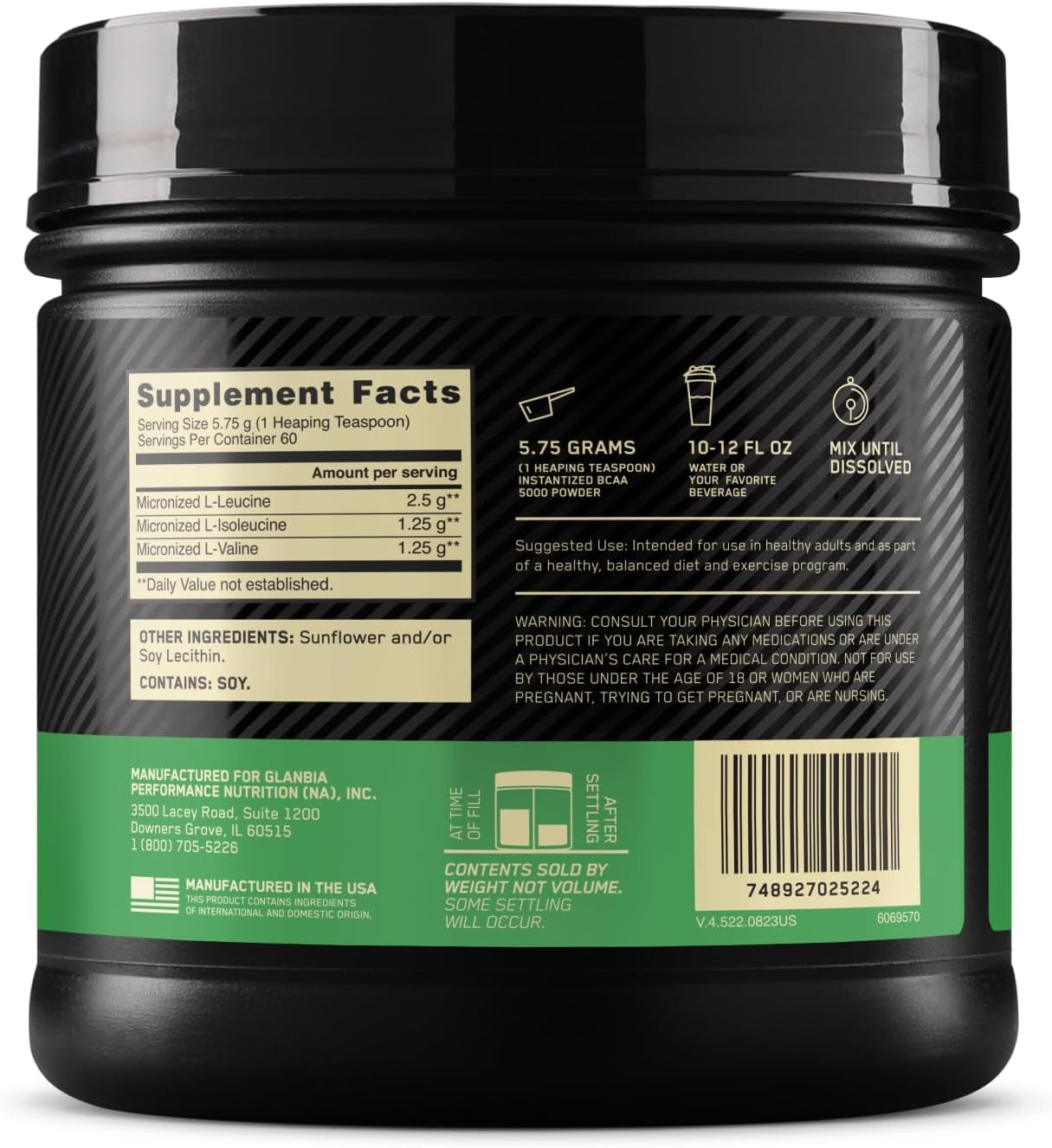 Optimum Nutrition Instantized BCAA Powder