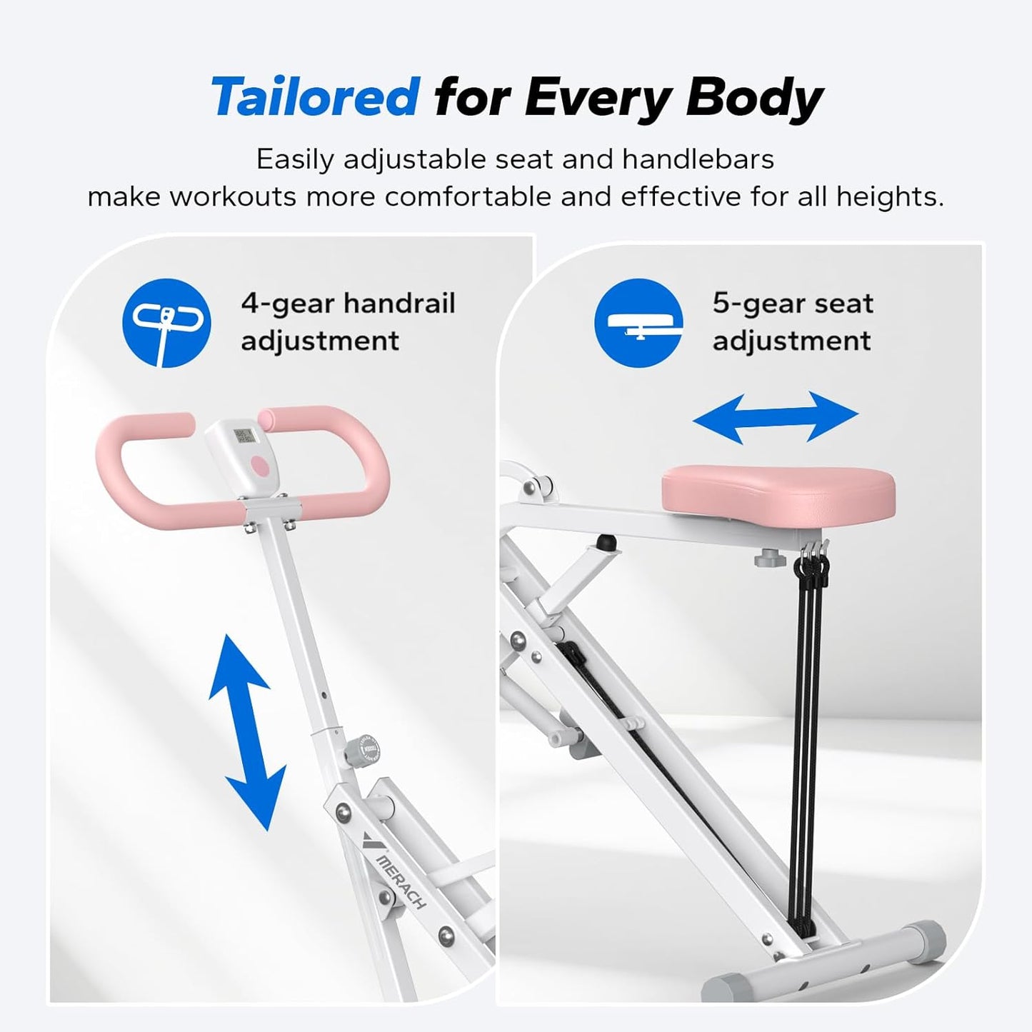 MERACH 2 in 1 Squat Rowing Machine