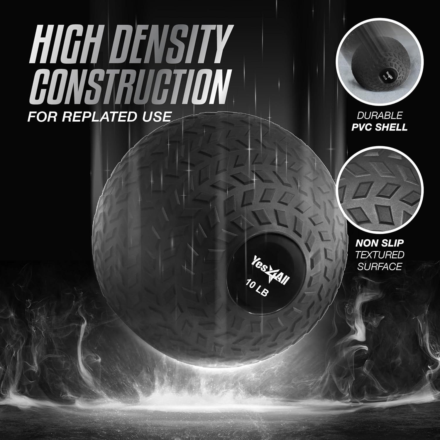 Yes4All Slam Balls, 10-40Lb Weighted Ball Weight