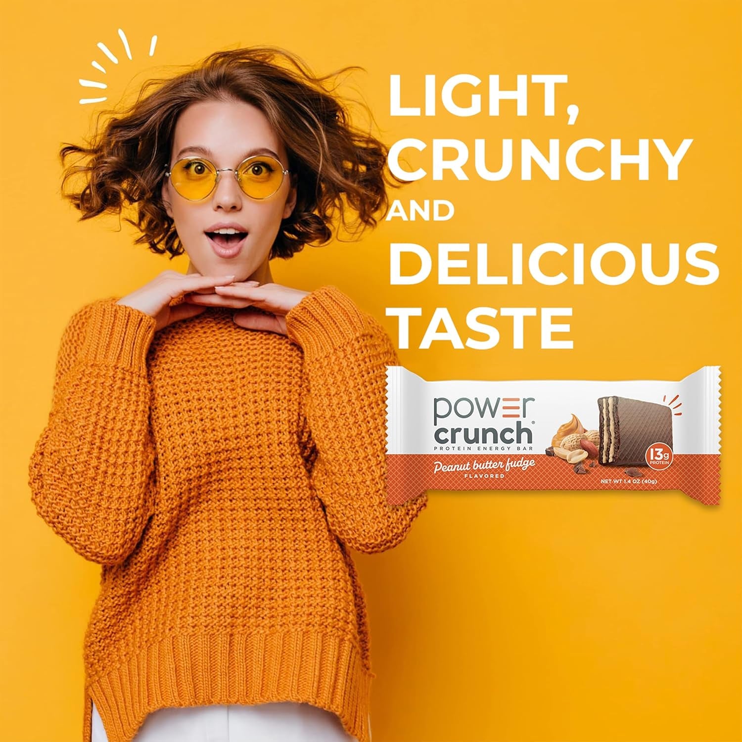 Power Crunch Protein Energy Wafer Bars, Peanut Butter Fudge (12 Count)