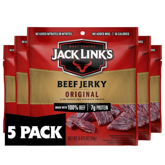 Jack Link's Beef Jerky, Original (Pack of 5)