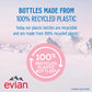 Evian Natural Spring Water, 1 L Bottle, 12 Pack