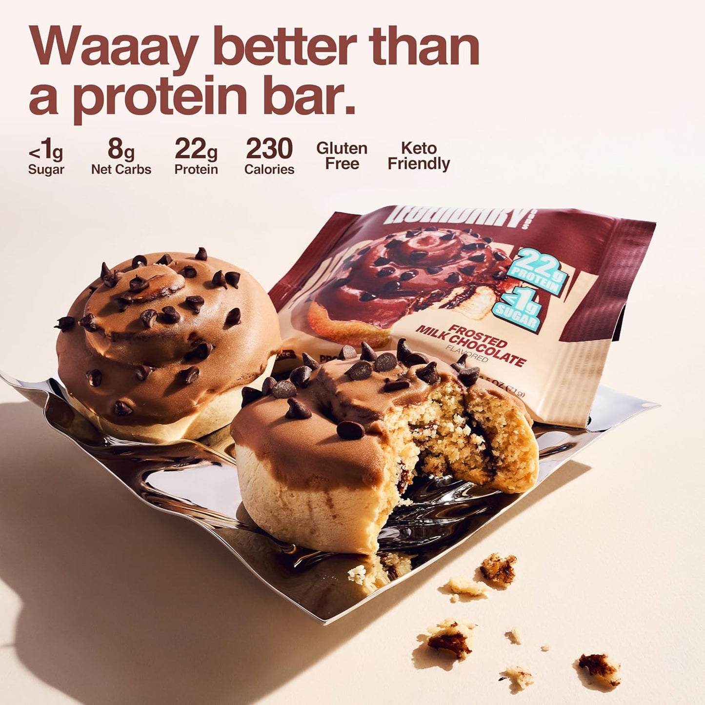 Milk Chocolate 22G Protein Sweet Roll – Gluten-Free, Keto-Friendly – 10-Pack