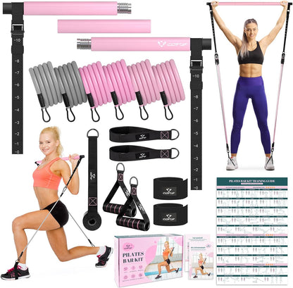 Pilates Bar Kit with Resistance Bands