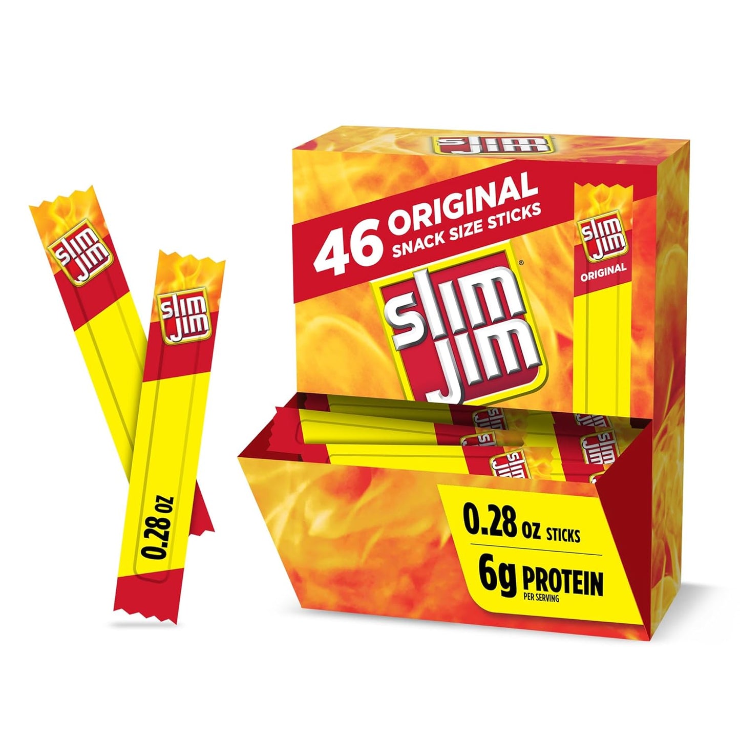 Slim Jim Smoked Meat Sticks, Original Flavor (46 Count)