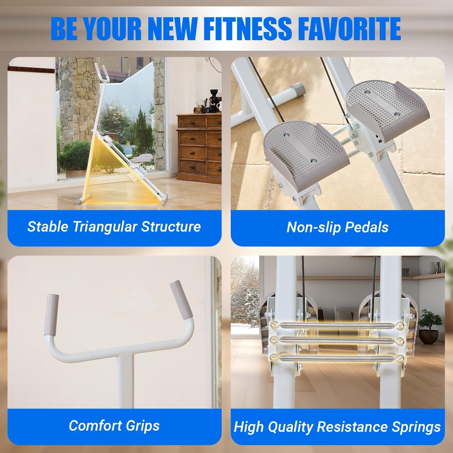 Steppers for Exercise at Home with Handlebar