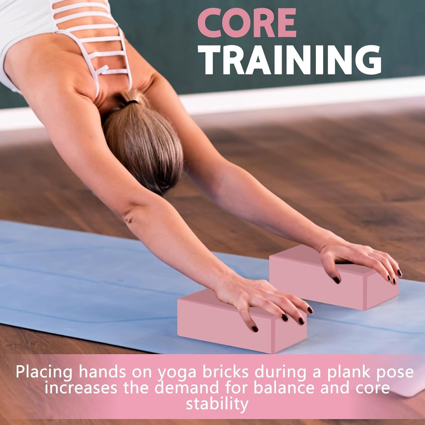 9"X6"X3" Yoga Blocks, Soft Non-Slip Surface Premium Foam Blocks