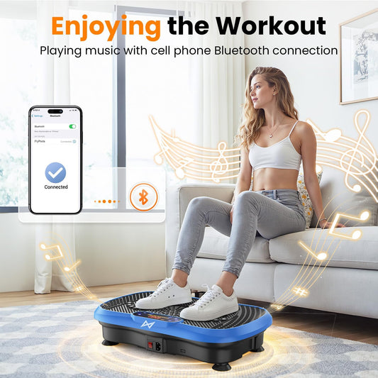 Vibration Plate Fitness Platform Exercise Machine Vibrating Shaking Full Body Shaker Workout Vibrate Stand Shake Board Sport Gym for Weight Loss Fat Burner for Women Men
