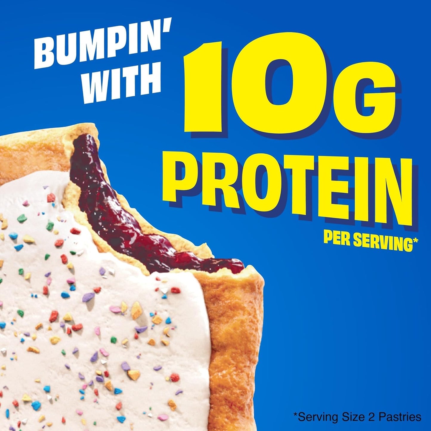 Pop-Tarts Protein Toaster Pastries, 10G Protein, Bumpin' Blueberry (24 Pop-Tarts)