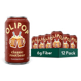 OLIPOP Prebiotic Soda Pop, Classic Root Beer (12-Cans)