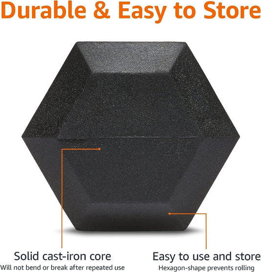 15 Rubber Hex Dumbbell Hand Weight