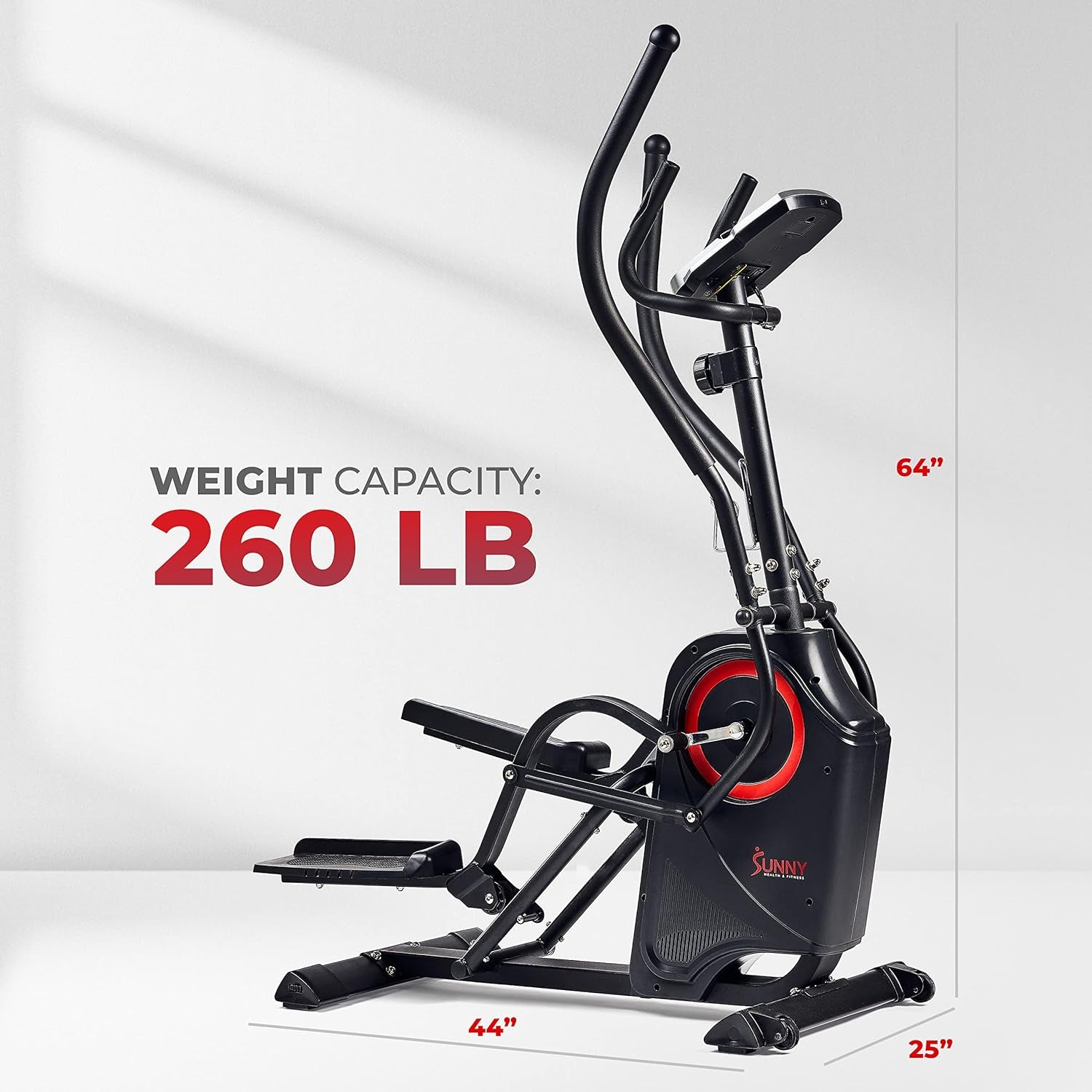 Sunny Health & Fitness Elliptical Exercise Machine with Adjustable Resistance