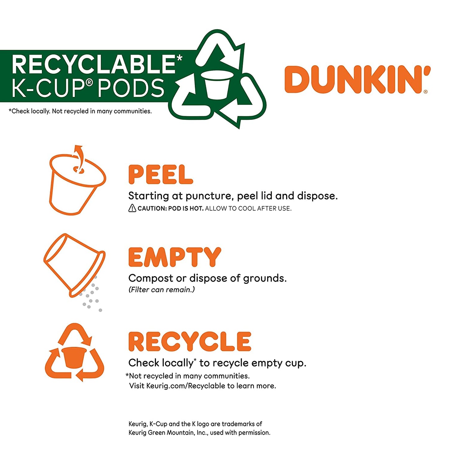 Dunkin’ Original Blend Coffee, Medium Roast, K-Cup Pods