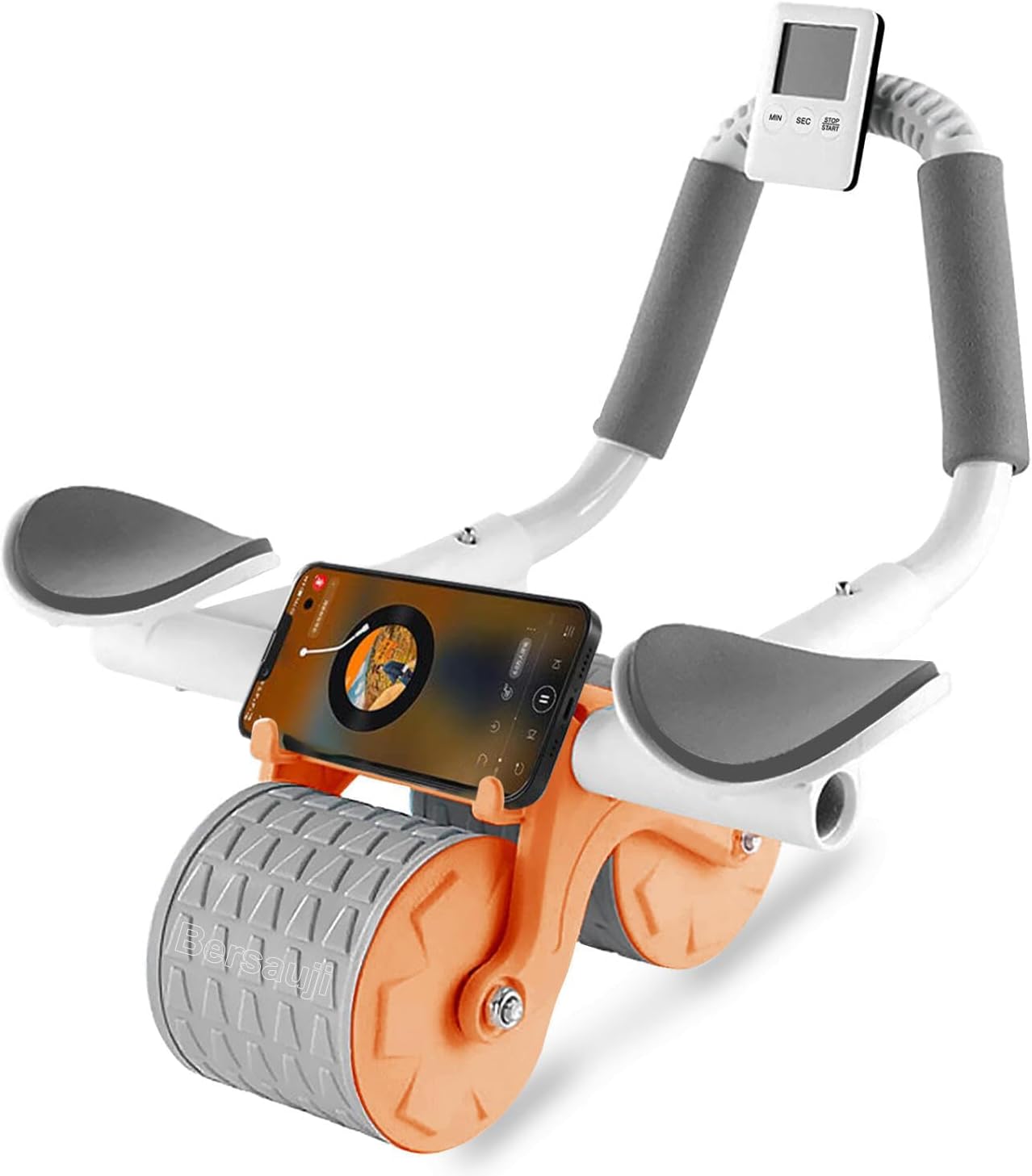 2026 New Ab Roller Wheel with Knee Mat &Timer, Automatic Rebound Abdominal Wheel, Ab Abdominal Exercise Roller with Elbow Support, Abs Workout Equipment Ab Exercise Roller for Women Men