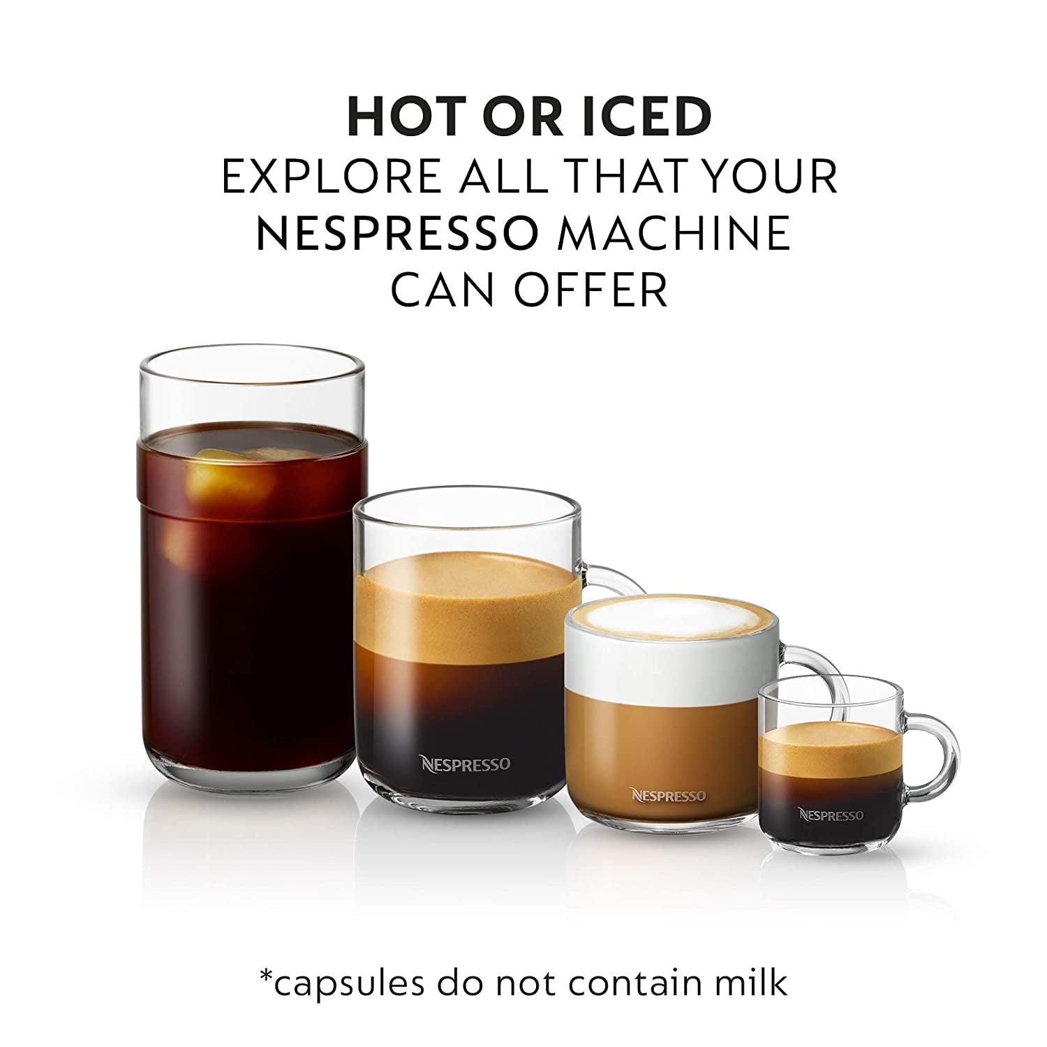 Nespresso Capsules Vertuo, Melozio Decaffeinato, Medium Roast Espresso, Brews 7.8 Oz.