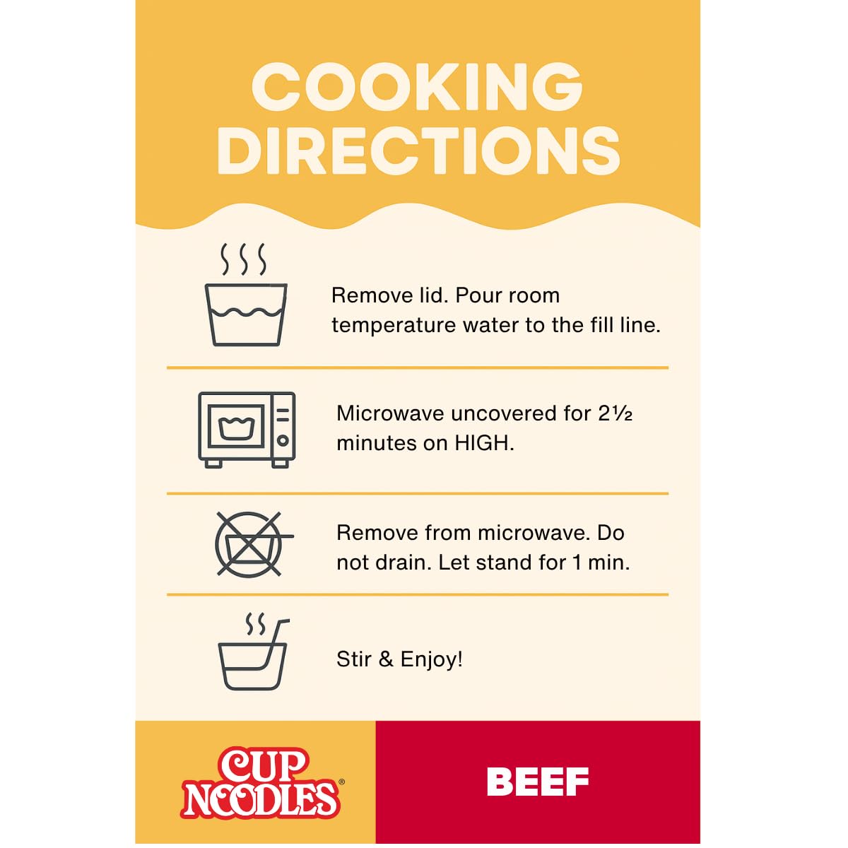 Nissin Cup Noodles Protein Ramen, Beef Flavor with Bone Broth, 16G Protein (Pack of 6)
