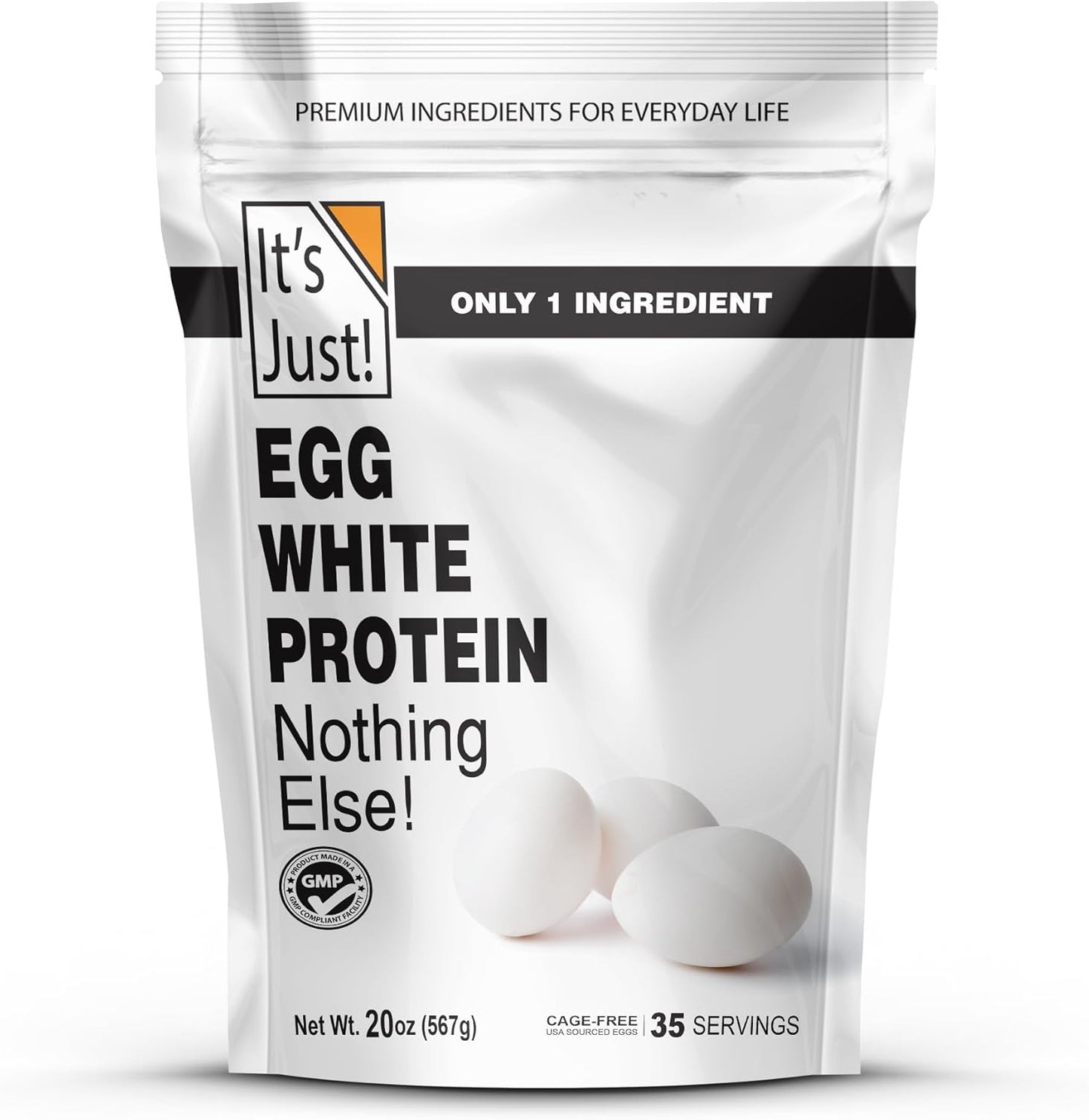 It's Just! - Egg White Protein Powder, Made in USA from Cage-Free Eggs