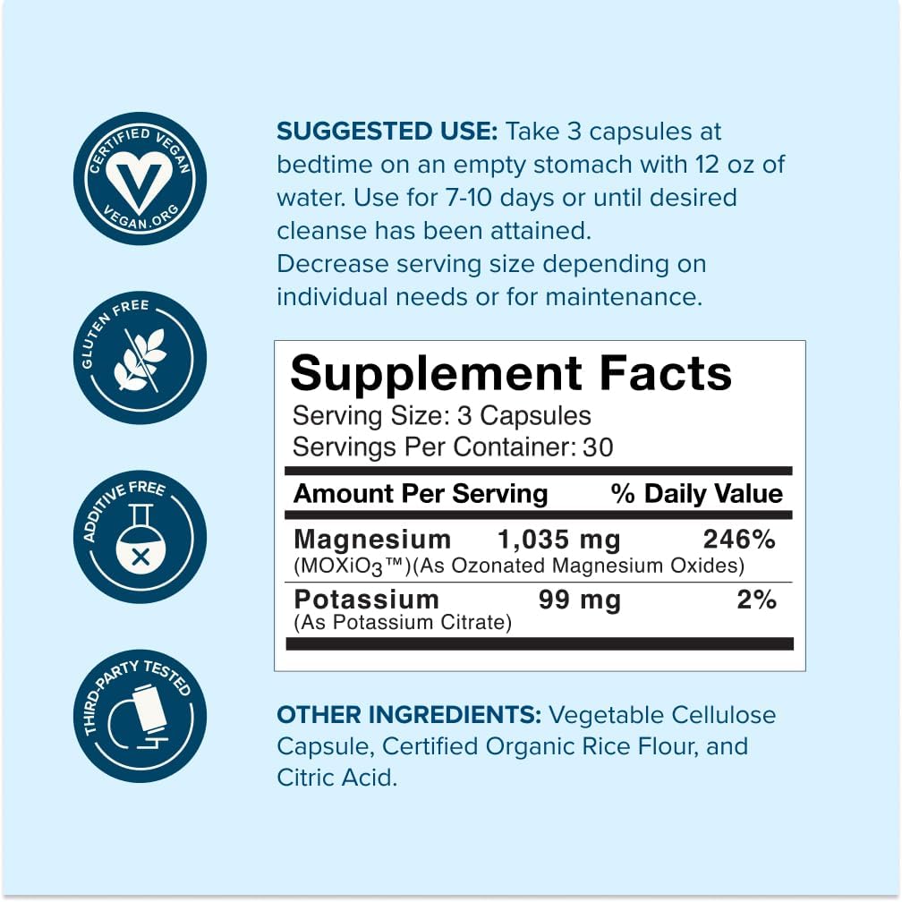 nbpure MagO7 Oxygenated Magnesium Digestive Wellness Capsules for Adults