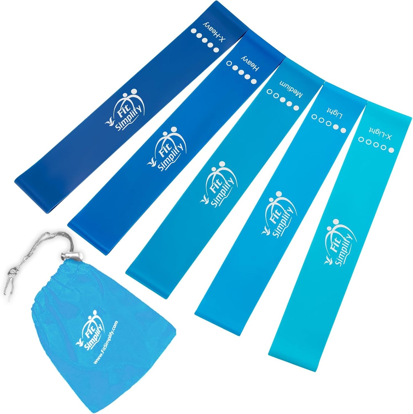 Resistance Loop Exercise Bands with Instruction Guide and Carry Bag
