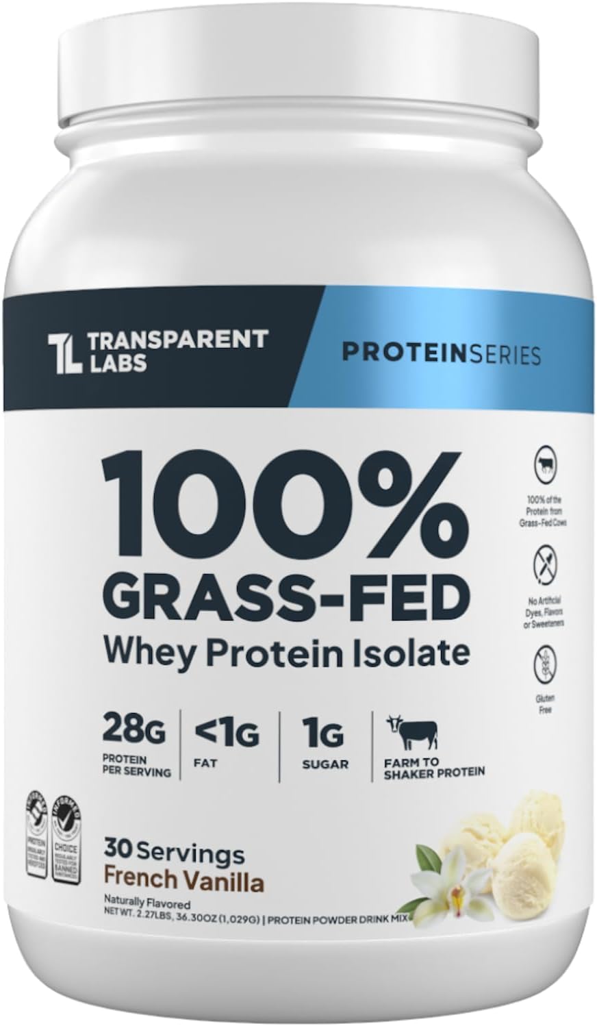 Transparent Labs Grass-Fed Whey Protein Isolate