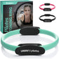 Pilates Ring - 12" Magic Circle W/Dual Grip, Foam Pads for Inner Thigh Workout, Toning, Fitness & Pelvic Floor Exercise - Yoga Rings W/Bonus Exercise Guide