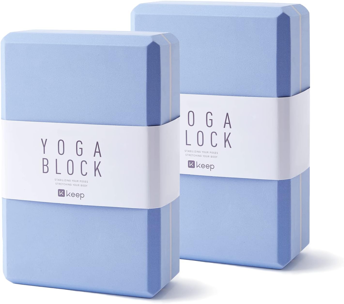 KEEP Yoga Block - High-Density EVA Foam 2 Pack