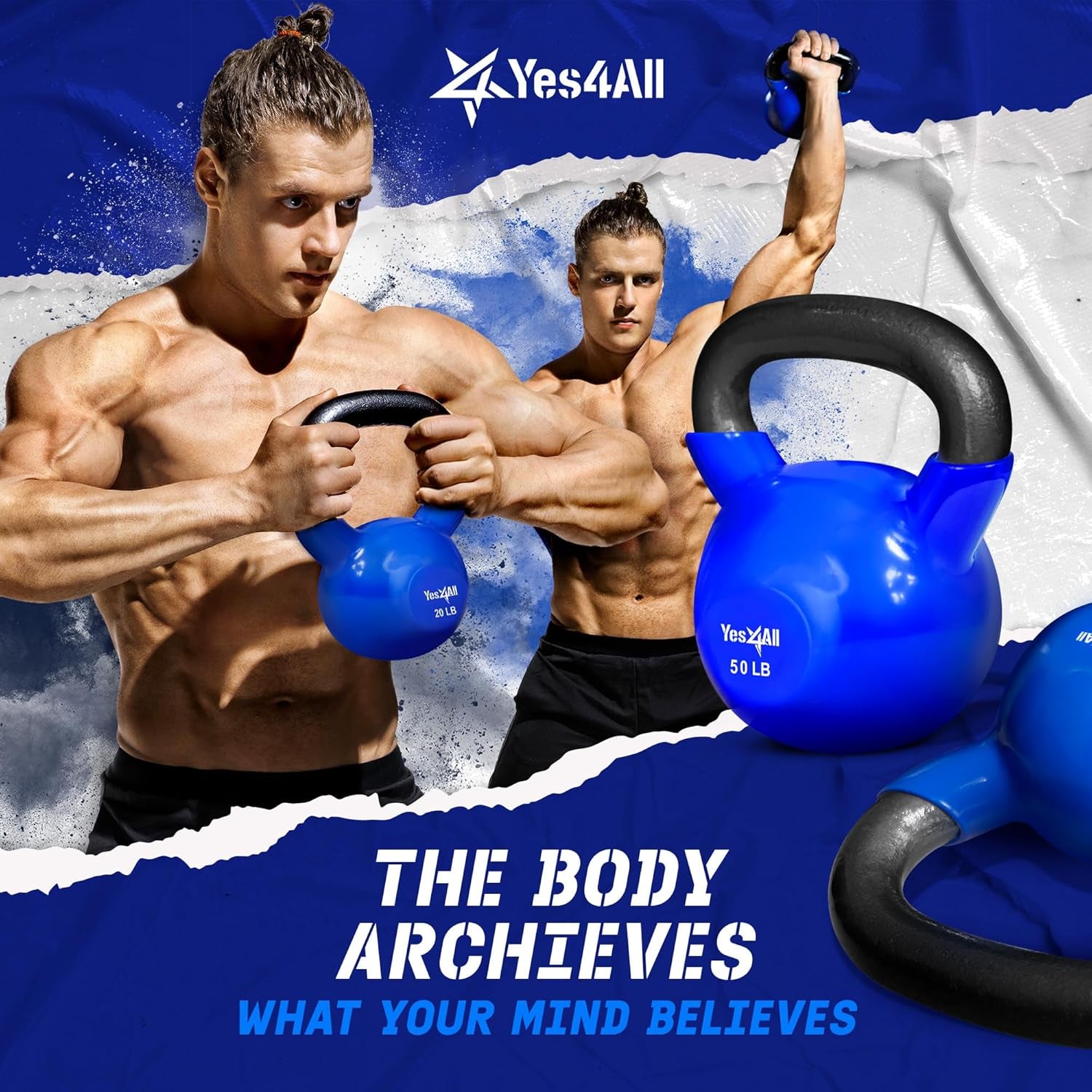 90 Pound Vinyl Coated Cast Iron Kettlebell