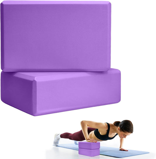 2 Pcs Yoga Blocks for Pilates Stretching and Meditation Exercise