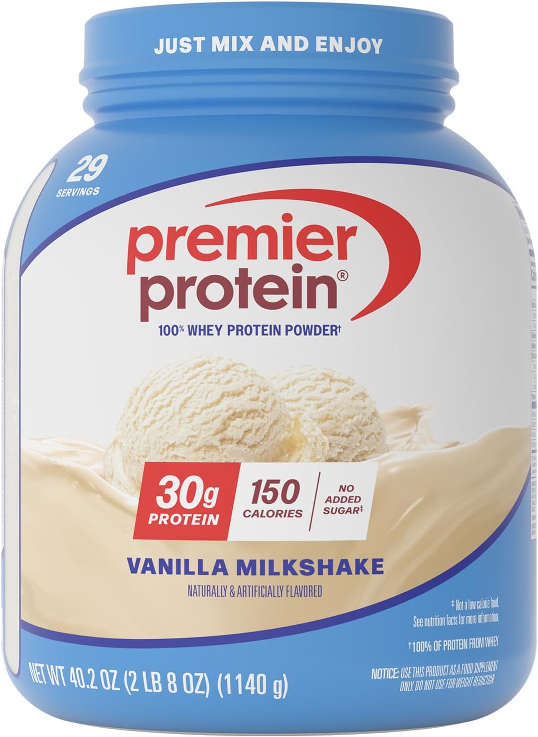 Premier Protein Powder, 30G Protein, 1G Sugar, 100% Whey Protein, 23.3 Oz (17 Servings)