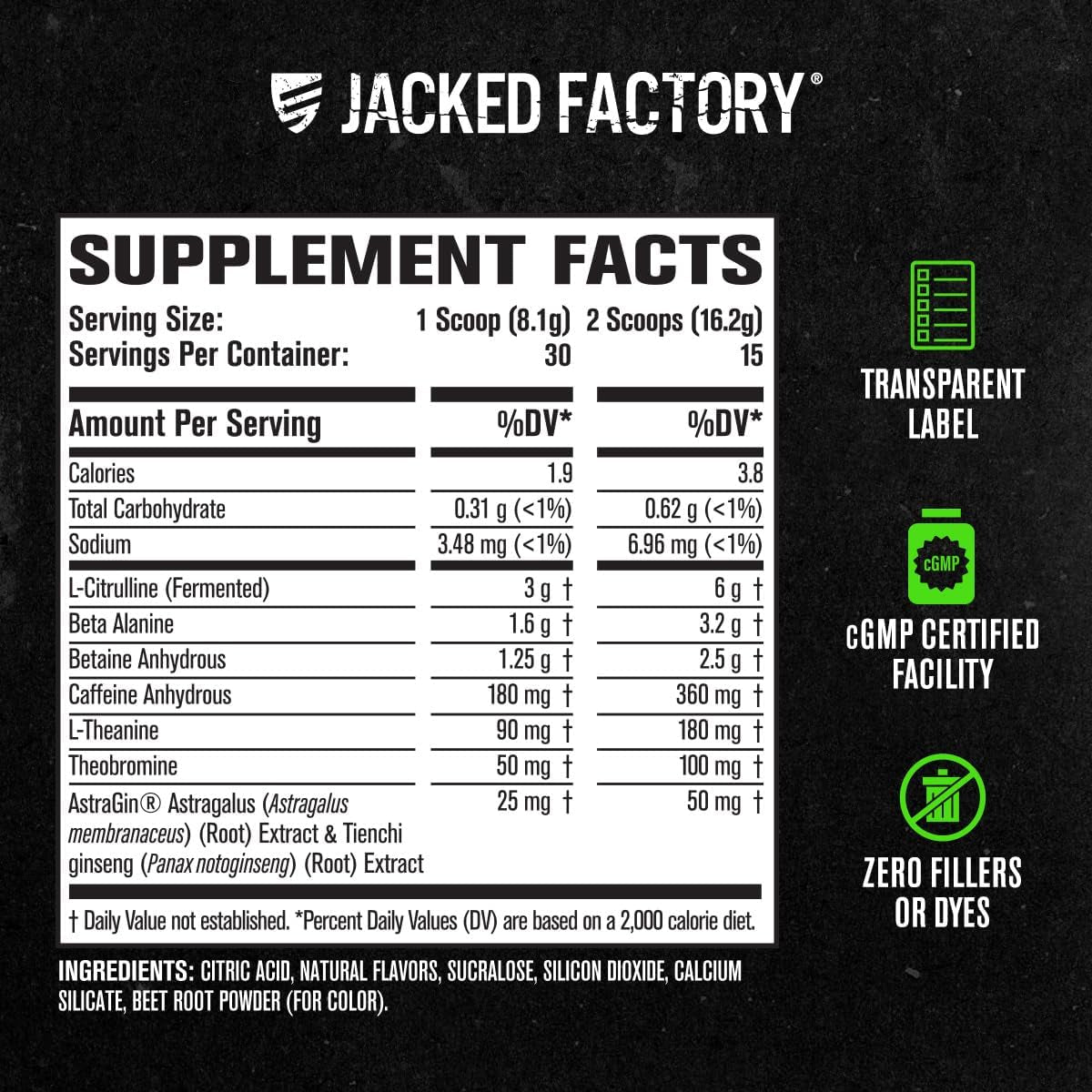 Jacked Factory NITROSURGE Pre Workout Supplement