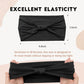 2 Pack Black Wide Headbands for Women - Thick Stretchy Non Slip Fabric Sweat Bands, Soft Hair Bands for Workout, Running, Spa, Makeup & Washing Face