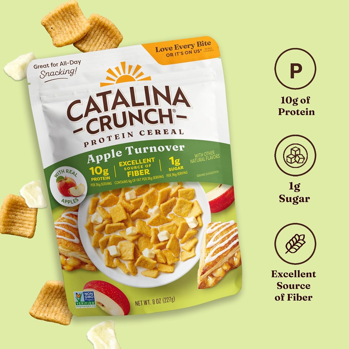 Catalina Crunch Protein Cereal - Apple Turnover - 8 oz Bag (Pack of 1)